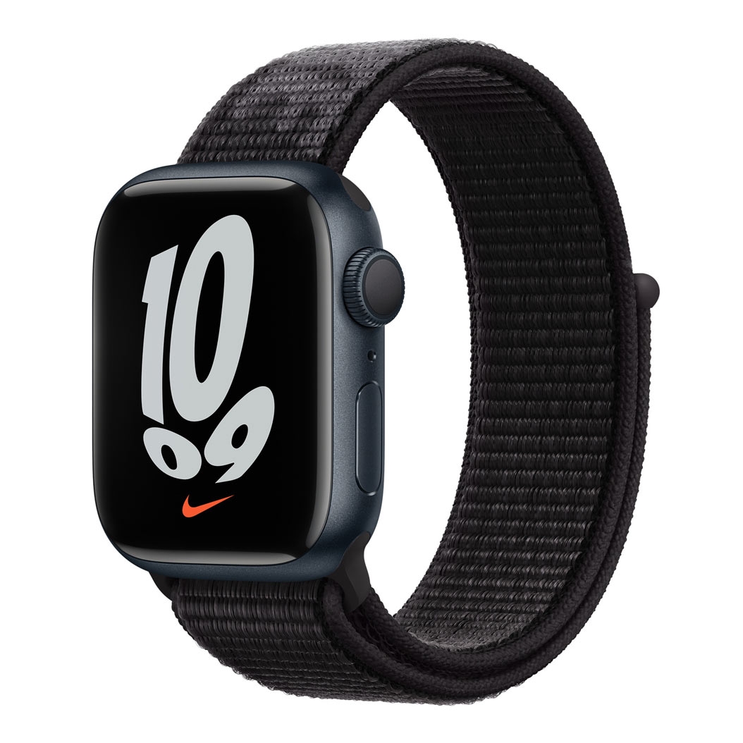 Смарт-часы Apple Watch Series 7 Nike+ 45mm Midnight Aluminum Case with Black Nike Sport Loop Regular