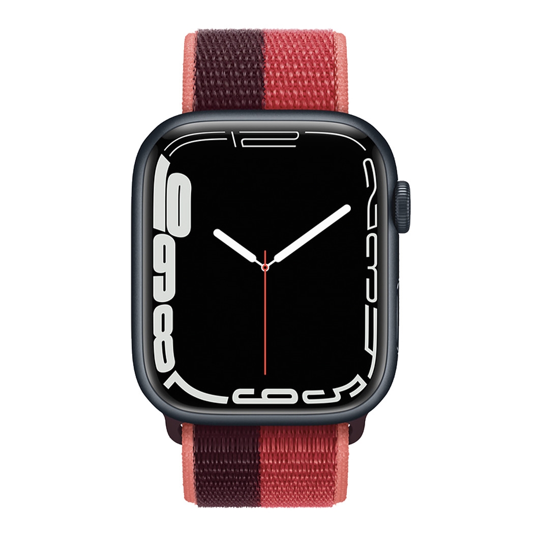 Смарт-часы Apple Watch Series 7 45mm Midnight Aluminum Case with (PRODUCT)RED Sport Loop