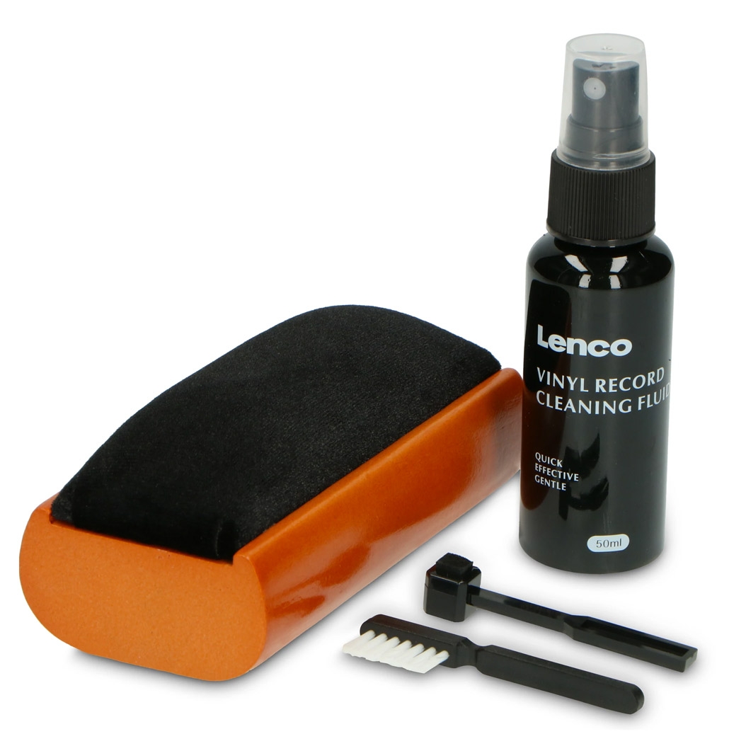 Набір для чистки вініла Lenco TTA-5in1 Wooden Cleaning Brush With Velvet Padding