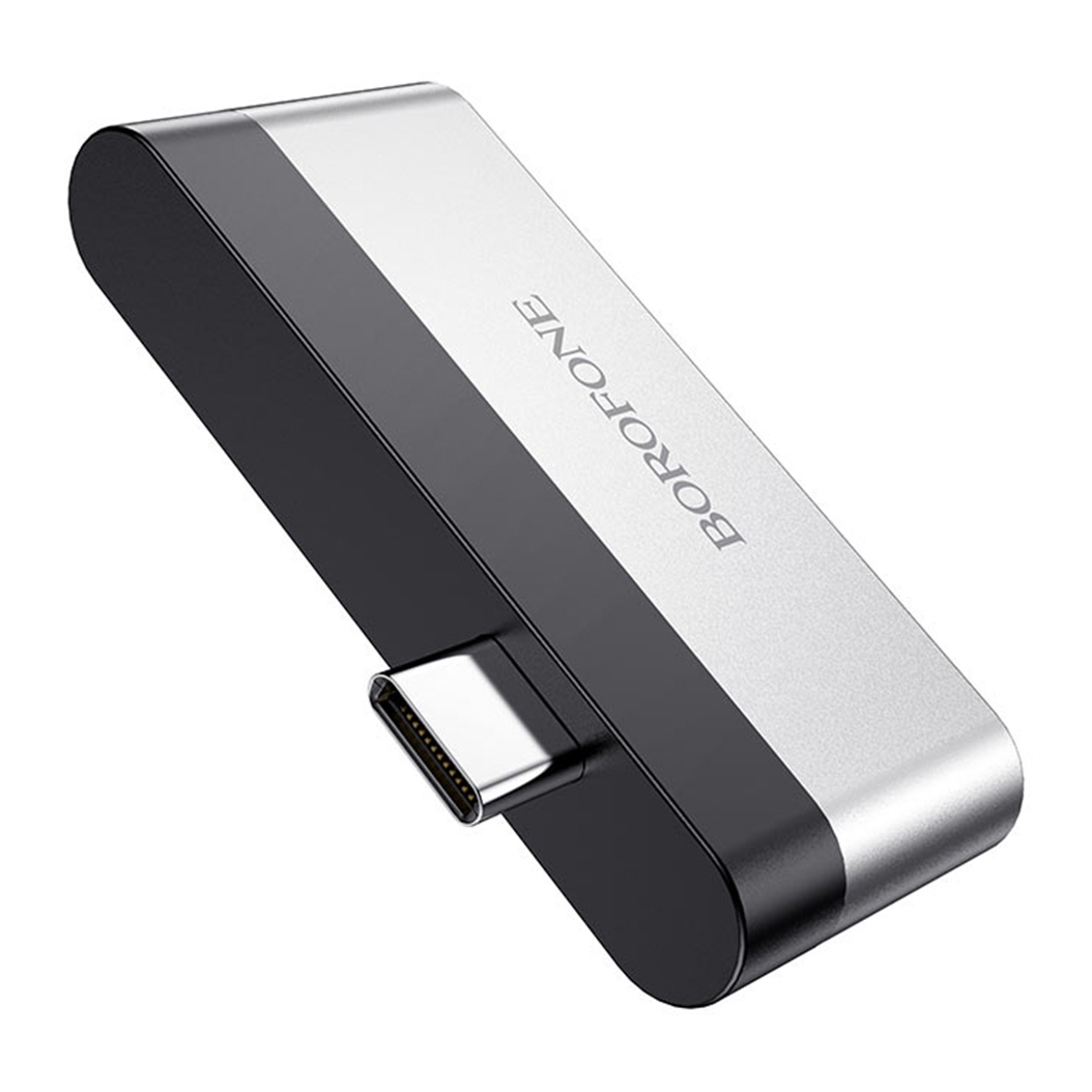 USB-хаб Borofone DH1 Type-C to USB Space Grey - цена, характеристики, отзывы, рассрочка, фото 5