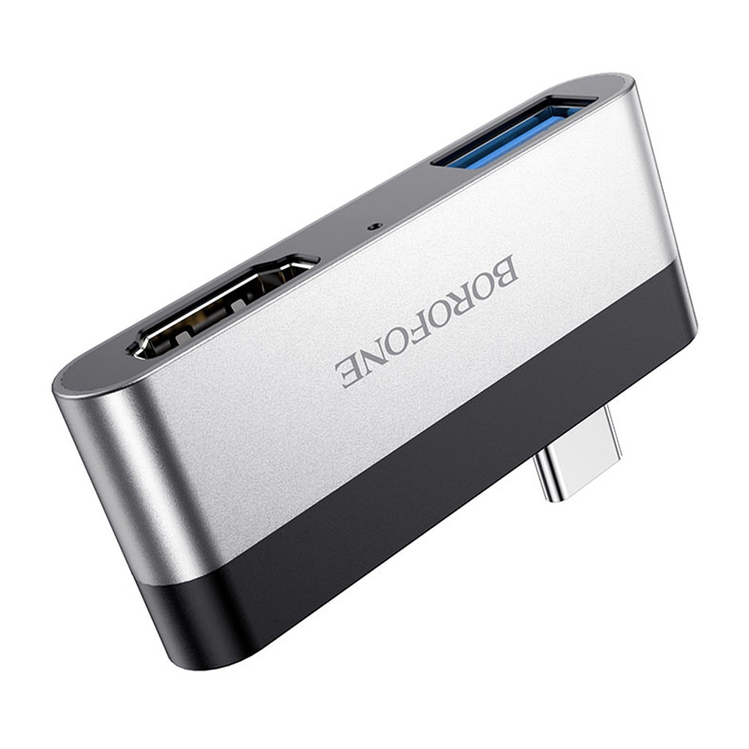 Адаптер Borofone DH1 Type-C to HDMI+USB 3.0 Space Grey - цена, характеристики, отзывы, рассрочка, фото 4