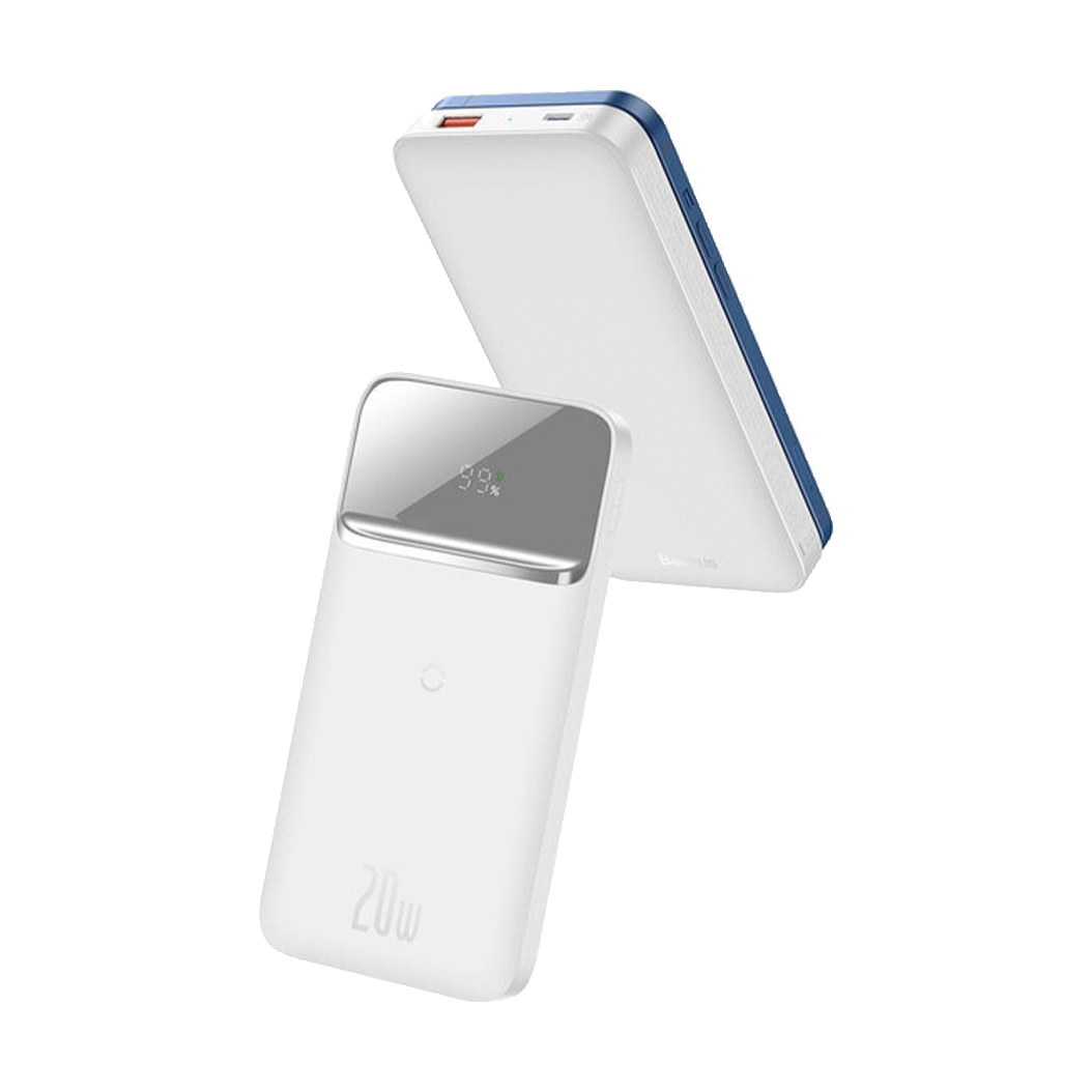 Зовнішній акумулятор Baseus Magnetic Wireless Quick Charge 10000mAh 20w White - ціна, характеристики, відгуки, розстрочка, фото 2