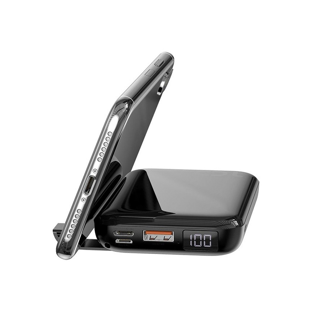 Зовнішній акумулятор Baseus Mini S Bracket 10000mAh 18W Black - ціна, характеристики, відгуки, розстрочка, фото 3