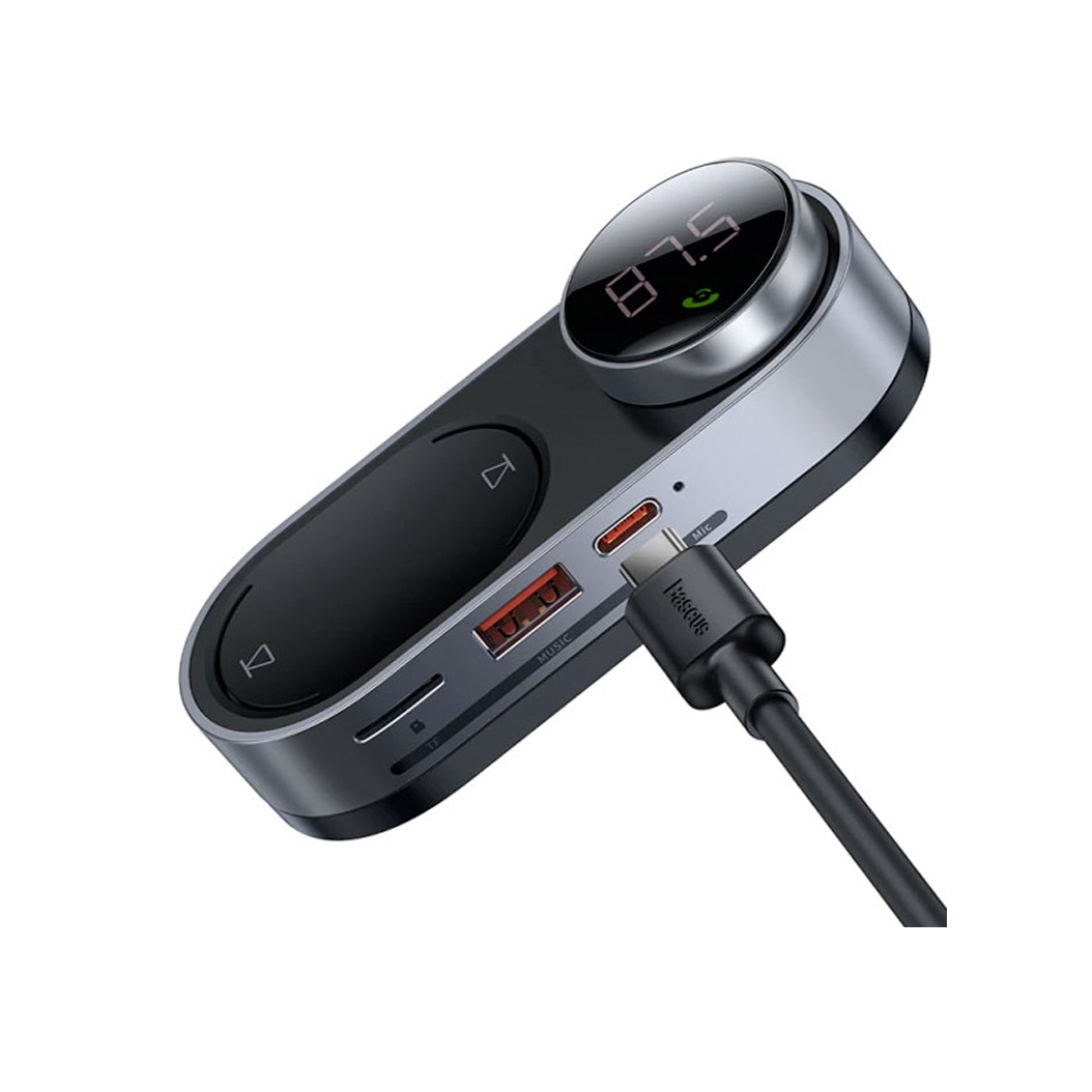 FM-Модулятор Baseus Solar Car Wireless MP3 Player Black - цена, характеристики, отзывы, рассрочка, фото 2