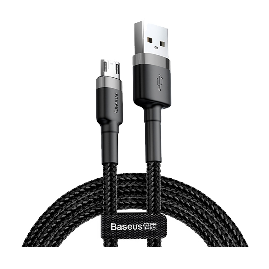 Кабель Baseus Cafule Micro to USB Cable Grey/Black - цена, характеристики, отзывы, рассрочка, фото 1
