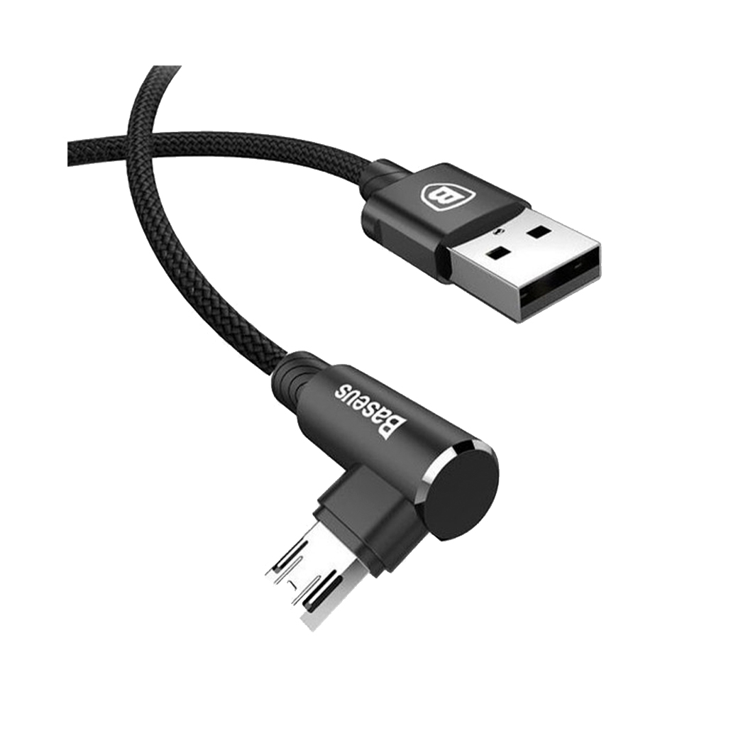 Кабель Baseus MVP Elbow Micro USB to USB Cable 1m Black - ціна, характеристики, відгуки, розстрочка, фото 2