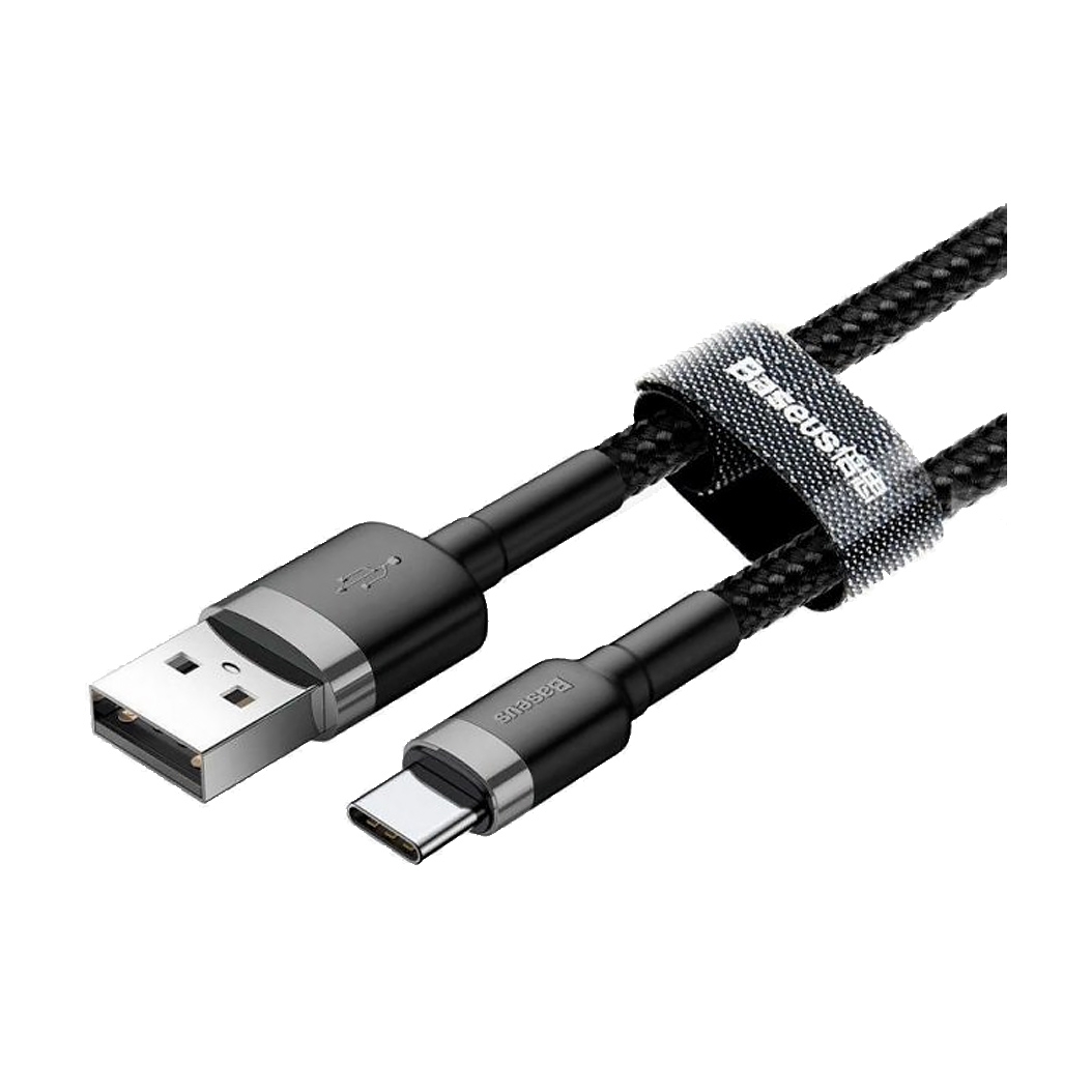 Кабель Baseus Cafule Type-C до USB Cable Grey/Black - ціна, характеристики, відгуки, розстрочка, фото 2