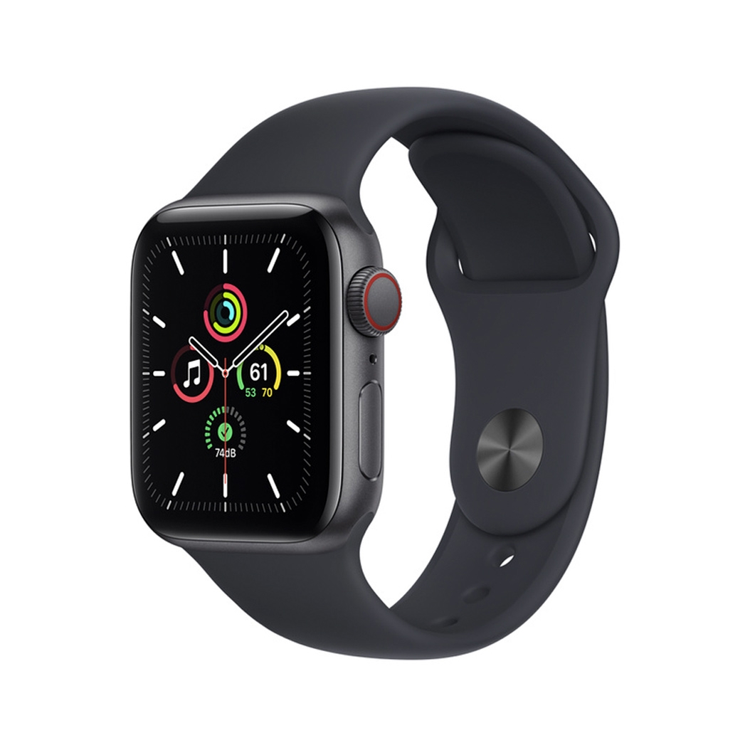 Смарт-годинник Apple Watch SE + LTE 40mm Space Gray Aluminum Case with Midnight Sport Band - цена, характеристики, отзывы, рассрочка, фото 1