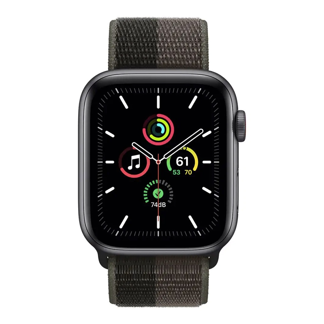 Смарт-годинник Apple Watch SE + LTE 44mm Space Gray Aluminum Case with Tornado/Gray Sport Loop - ціна, характеристики, відгуки, розстрочка, фото 2