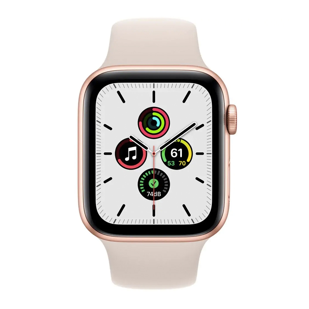 Смарт-годинник Apple Watch SE + LTE 44mm Gold Aluminum Case with Starlight Sport Band - ціна, характеристики, відгуки, розстрочка, фото 2
