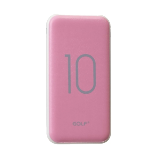 Зовнішній акумулятор Golf G26 10000 mAh Pink - ціна, характеристики, відгуки, розстрочка, фото 1