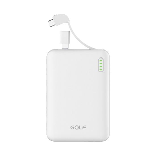Зовнішній акумулятор Golf G73 10000 mAh White - ціна, характеристики, відгуки, розстрочка, фото 1
