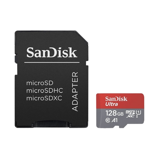 Карта пам'яті MicroSDXC 128 Gb SanDisk Ultra (class 10 A1) with adapter (UHS-1) 120 MB/s - ціна, характеристики, відгуки, розстрочка, фото 1
