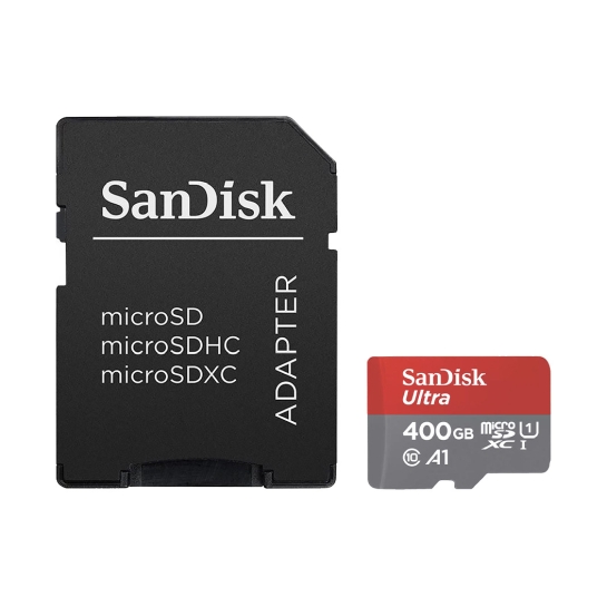 Карта пам'яті MicroSDXC 400 Gb SanDisk Ultra (class 10 A1) with adapter (UHS-1) 120 MB/s - ціна, характеристики, відгуки, розстрочка, фото 1