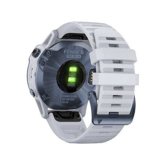 Спортивний годинник Garmin Fenix 6 Pro Solar Edition Mineral Blue with Whitestone Band - ціна, характеристики, відгуки, розстрочка, фото 4