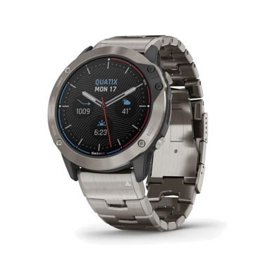 Спортивные часы Garmin Quatix 6X Solar Titanium with Titanium Band - цена, характеристики, отзывы, рассрочка, фото 1