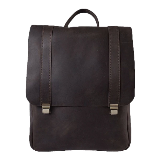 Шкіряний рюкзак з кишенею INCARNE Lock Коричневий - цена, характеристики, отзывы, рассрочка, фото 1