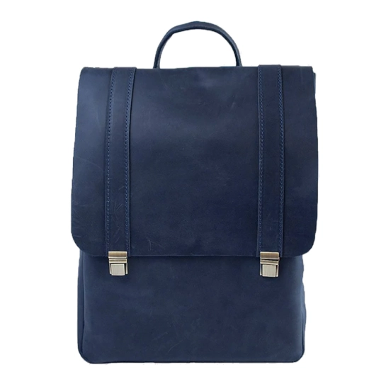 Шкіряний рюкзак з кишенею INCARNE Lock Синій