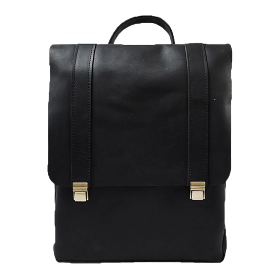 Шкіряний рюкзак з кишенею INCARNE Lock Чорний - цена, характеристики, отзывы, рассрочка, фото 1