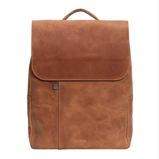 Шкіряний рюкзак для ноутбука INCARNE Unia M Коньяк - ціна, характеристики, відгуки, розстрочка, фото 1
