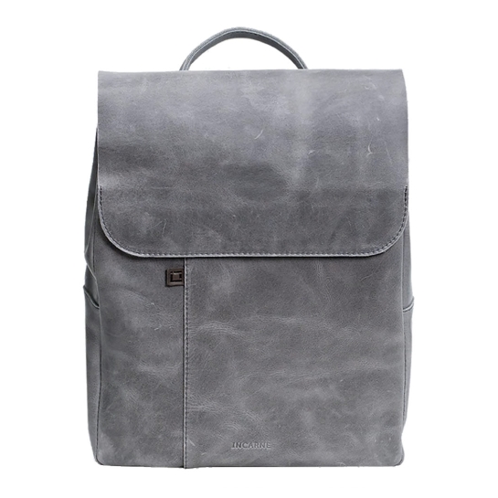 Шкіряний рюкзак для ноутбука INCARNE Unia M Сірий - ціна, характеристики, відгуки, розстрочка, фото 1