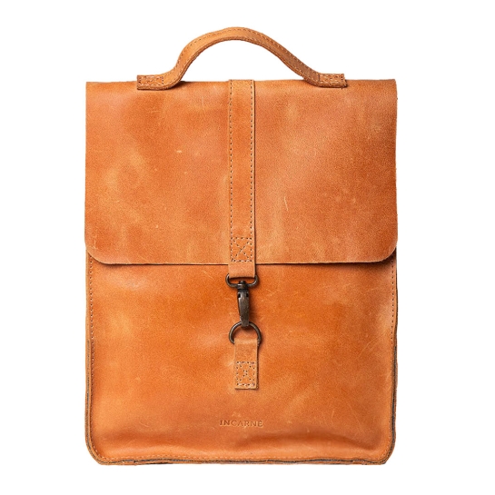 Шкіряний рюкзак INCARNE New Dream M Коньяк - ціна, характеристики, відгуки, розстрочка, фото 1
