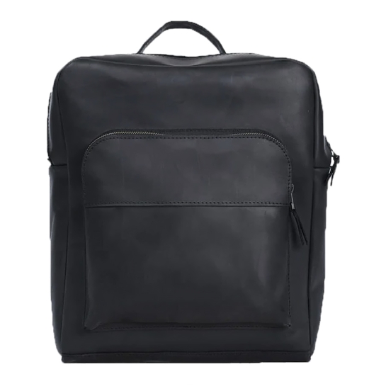 Шкіряний рюкзак на блискваці INCARNE Typical Чорний - ціна, характеристики, відгуки, розстрочка, фото 1