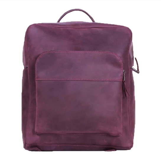Кожаный рюкзак на молнии INCARNE Typical Бордо - цена, характеристики, отзывы, рассрочка, фото 1