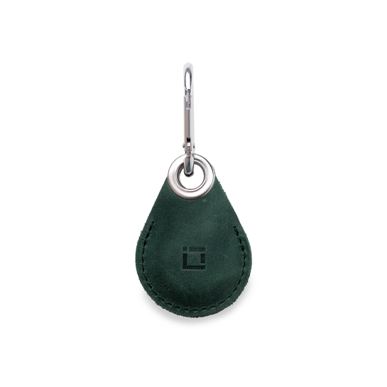 Кожаный чехол INCARNE Key Tag для Apple AirTag Зелёный - цена, характеристики, отзывы, рассрочка, фото 1