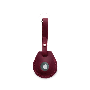 Кожаный чехол INCARNE Air Chain для Apple AirTag Бордо - цена, характеристики, отзывы, рассрочка, фото 1