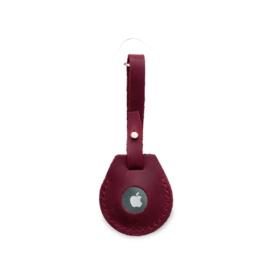 Кожаный чехол INCARNE Air Chain для Apple AirTag Бордо