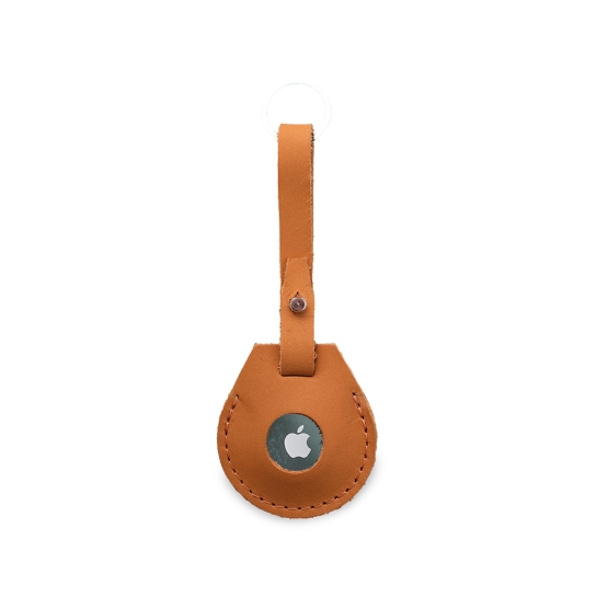 Кожаный чехол INCARNE Air Chain для Apple AirTag Жёлтый - цена, характеристики, отзывы, рассрочка, фото 1