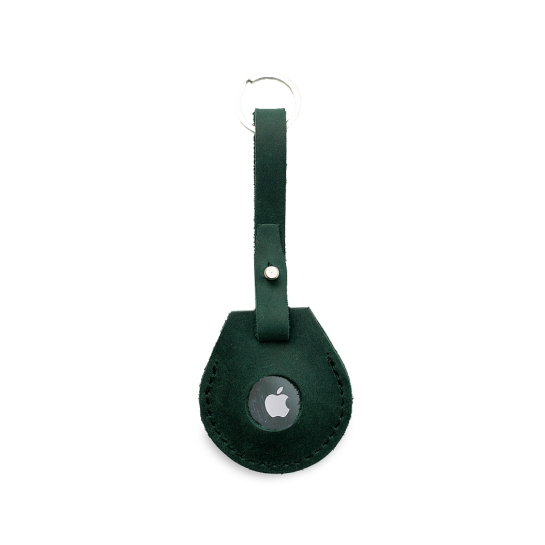Кожаный чехол INCARNE Air Chain для Apple AirTag Зелёный - цена, характеристики, отзывы, рассрочка, фото 1