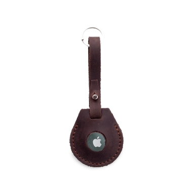 Кожаный чехол INCARNE Air Chain для Apple AirTag Коричневый - цена, характеристики, отзывы, рассрочка, фото 1