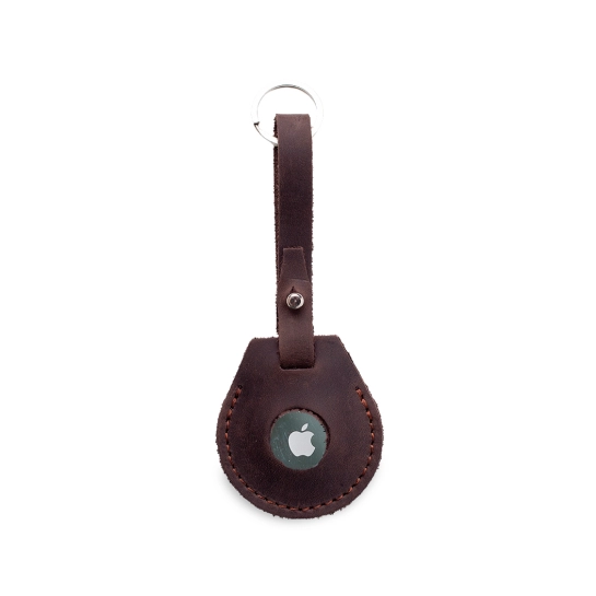 Кожаный чехол INCARNE Air Chain для Apple AirTag Коричневый