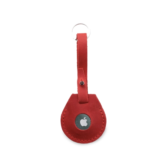 Шкіряний чохол INCARNE Air Chain для Apple AirTag Червоний