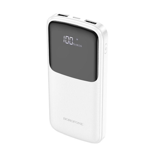 Зовнішній акумулятор Borofone Oceanic Digital 20000 mAh White - ціна, характеристики, відгуки, розстрочка, фото 1