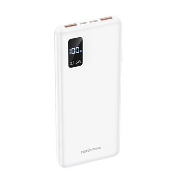 Зовнішній акумулятор Borofone Wiseacre QC 10000 mAh White - цена, характеристики, отзывы, рассрочка, фото 1