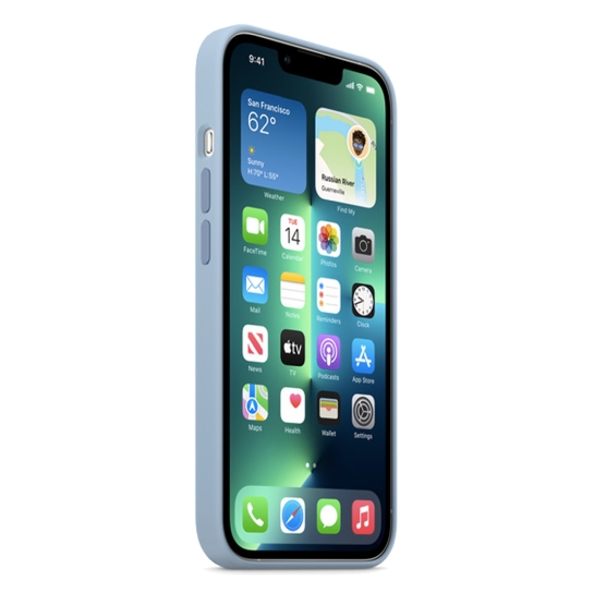 Чехол Apple Silicone Case with MagSafe for iPhone 13 Pro Blue Fog - цена, характеристики, отзывы, рассрочка, фото 3
