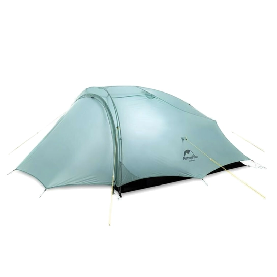 Палатка сверхлегкая двухместная с футпринтом Naturehike Shared 2 NH20ZP09 20D Голубая