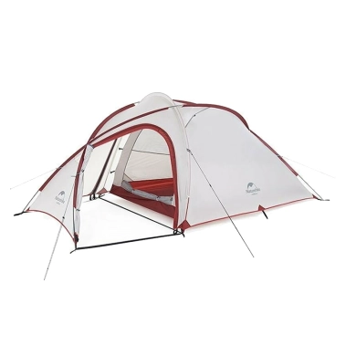 Намет надлегкий чотиримісний з футпринтом Naturehike Hiby NH19ZP005 40D Сіро-червоний - цена, характеристики, отзывы, рассрочка, фото 1