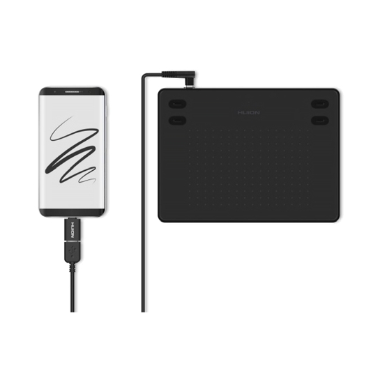Графічний планшет Huion Inspiroy RTE-100 Black - ціна, характеристики, відгуки, розстрочка, фото 5
