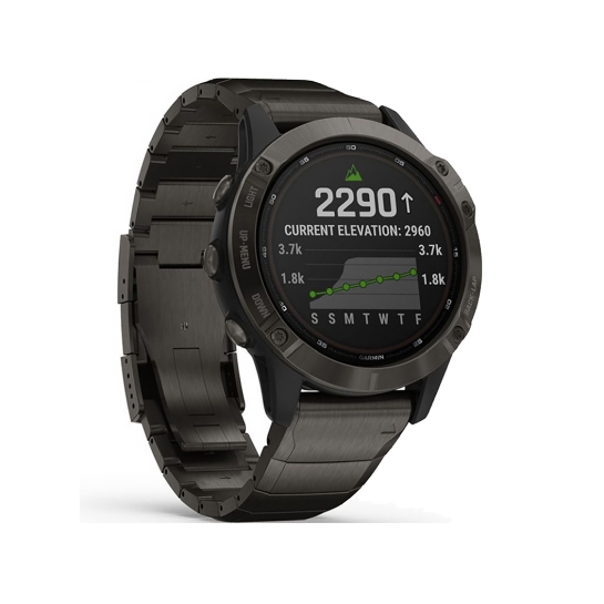 Спортивные часы Garmin Fenix 6 Pro Solar Edition Titanium Carbon Gray DLC With Titanium DLC Band - цена, характеристики, отзывы, рассрочка, фото 3