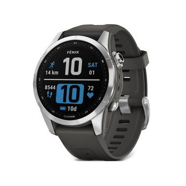 Спортивные часы Garmin Fenix 7S Silver with Graphite Band - цена, характеристики, отзывы, рассрочка, фото 1