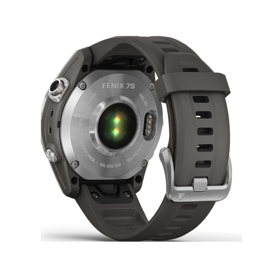 Спортивний годинник Garmin Fenix 7S Silver with Graphite Band - ціна, характеристики, відгуки, розстрочка, фото 5