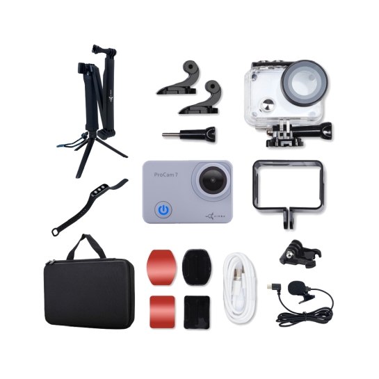 Набор блогера 15 в 1: экшн-камера Airon ProCam 7 Touch с аксессуарами - цена, характеристики, отзывы, рассрочка, фото 1
