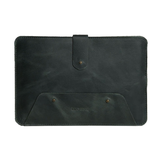Кожаный чехол с карманом INCARNE Oakland для iPad 9 Зелёный - цена, характеристики, отзывы, рассрочка, фото 1