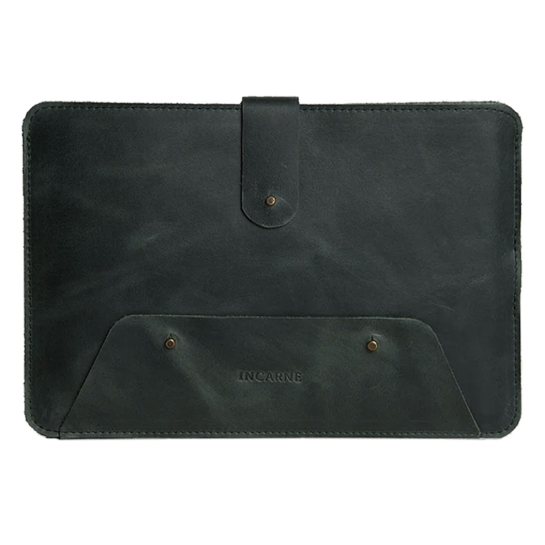 Кожаный чехол с карманом INCARNE Oakland для iPad Air 5 Зелёный - цена, характеристики, отзывы, рассрочка, фото 1