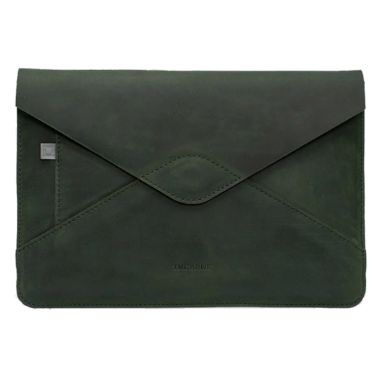 Кожаный чехол INCARNE Message для iPad Pro 11" 2021 Зелёный