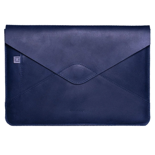Кожаный чехол INCARNE Message для iPad Pro 12.9" 2021 Синий